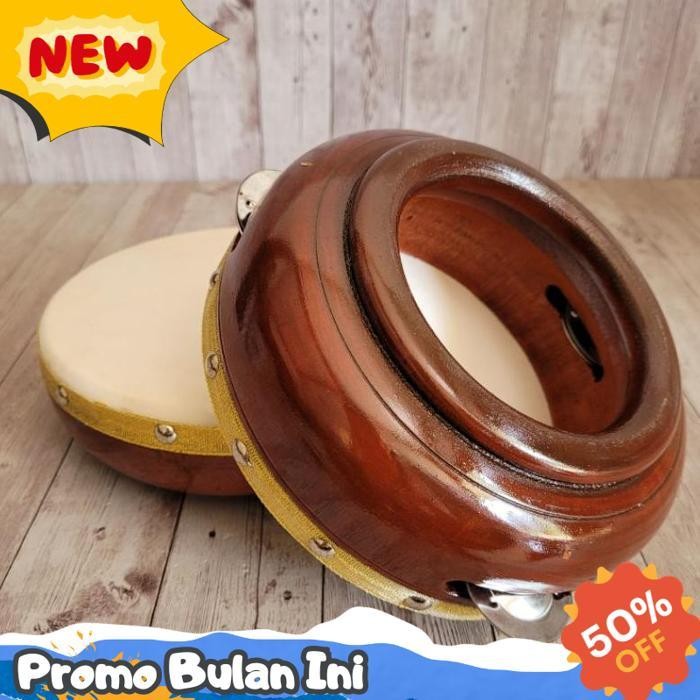 Flash Sale Rebana Hadroh Alat Musik Mainan Tradisional Anak Untuk Sholawatan Ukuran 18Cm Kotek Kompa