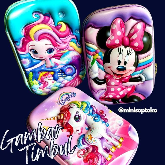 

tyS Tempat Pensil Kotak Pensil Smiggle 3D Hardcase Marvel Karakter Anak