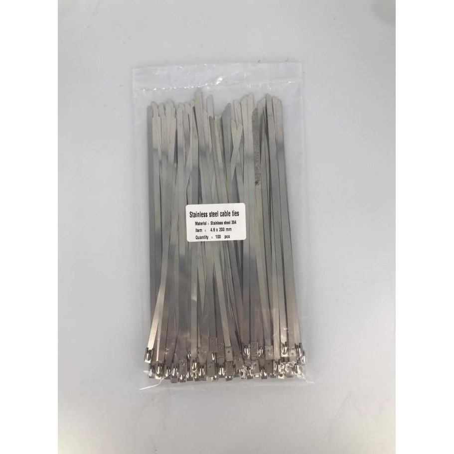 

tyS 4.6* 200 Stainless Steel Kabel Ties/Cable Tie/Kabel Tie/Dasi kabel