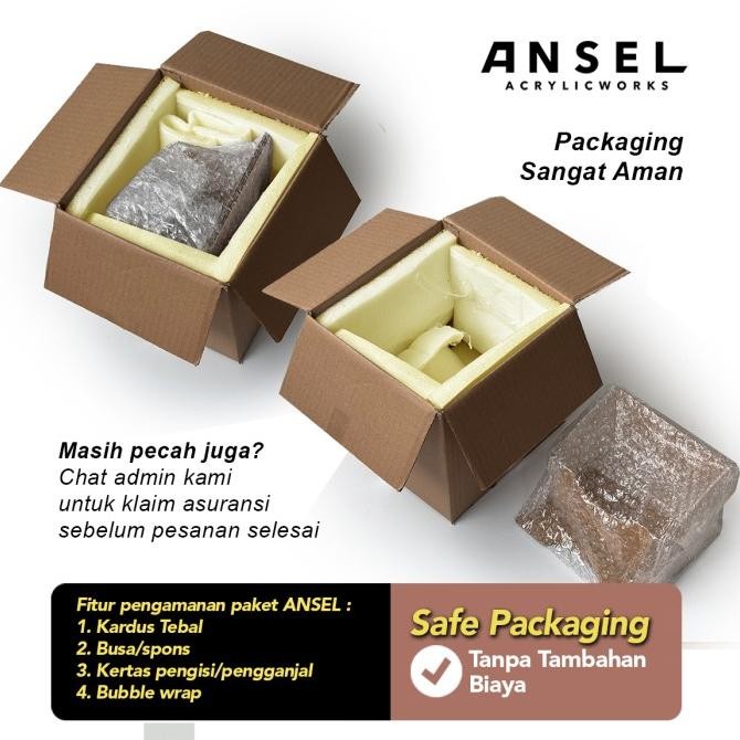 

tyS ANSEL Tempat Brosur Akrilik 3 Tingkat - A5 V - Display Tipe E 3 Susun