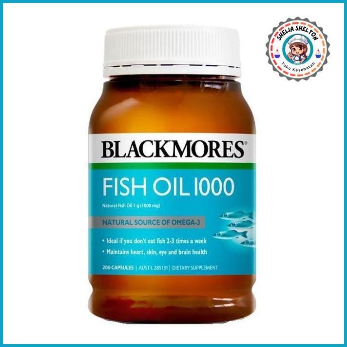 PALING MURAH. BLACKMORES BLACK MORES FISH OIL 1000MG OMEGA 3 1000 MG OMEGA3 200 CAPS