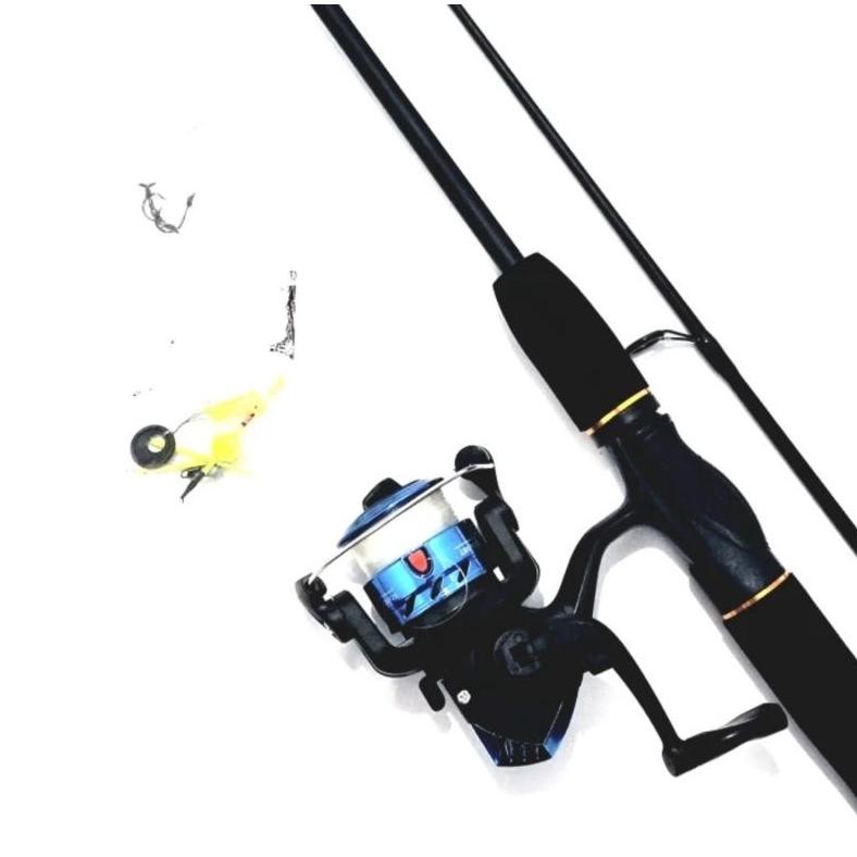 terlaris joran set pancingan set pancing lengkap joran sambung 2 siap pakai murah