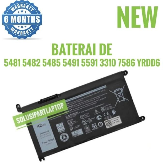 Original Batre Dell Inspiron 5485 5491 5493 Vostro 5481 5490 YRDD6