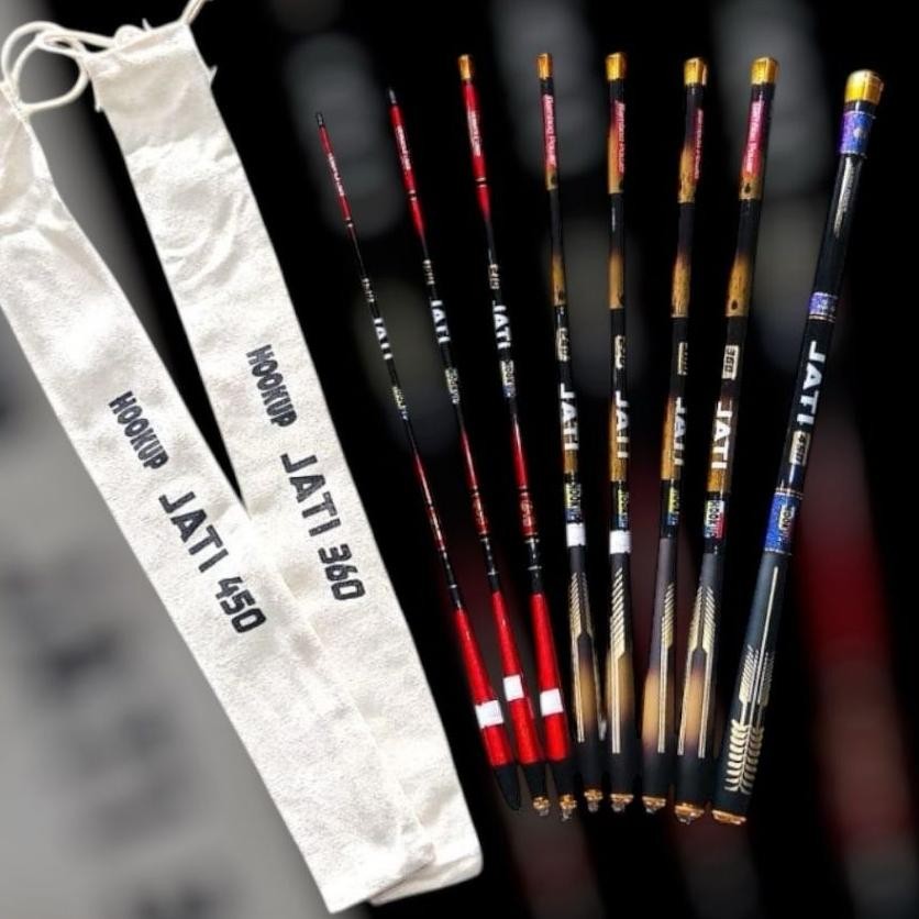 terlaris joran tegek hookup jati 150/450cm - ruas pendek murah