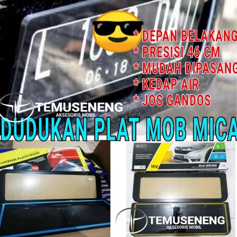 Harga Sepasang Dudukan Plat Mobil Nomor Wadah Bracket Plat Mika Akrilik Mica Acrylic Astra 46 Cm