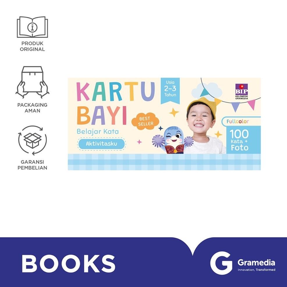 Kartu Bayi Belajar Kata: aktivitasku (2-3 tahun) murah