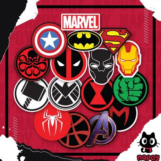 

STIKER PACK MARVEL 16 pcs LAPTOP AKSESORIS HP ANTI AIR