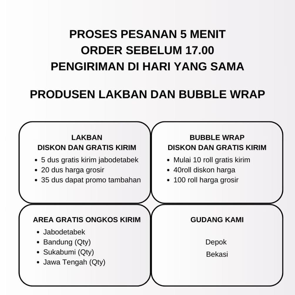 

FLYHOME Lakban bening 100 yard 2inchi 1/2 dus 45mm x 100yard 36 roll ECO murah