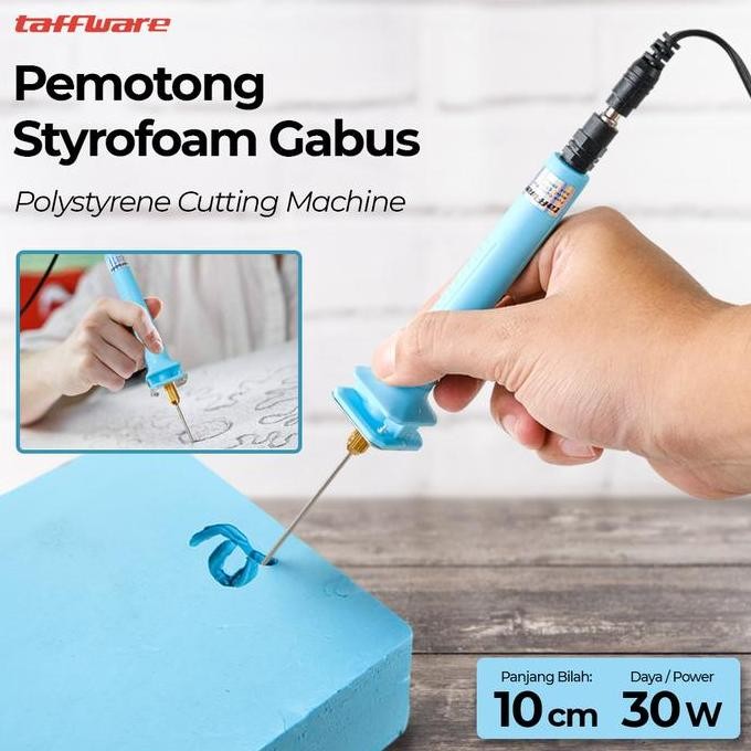 

Taffware Pemotong Styrofoam Gabus Polystyrene Cutting Machine 10cm 30W - CT10 - Blue