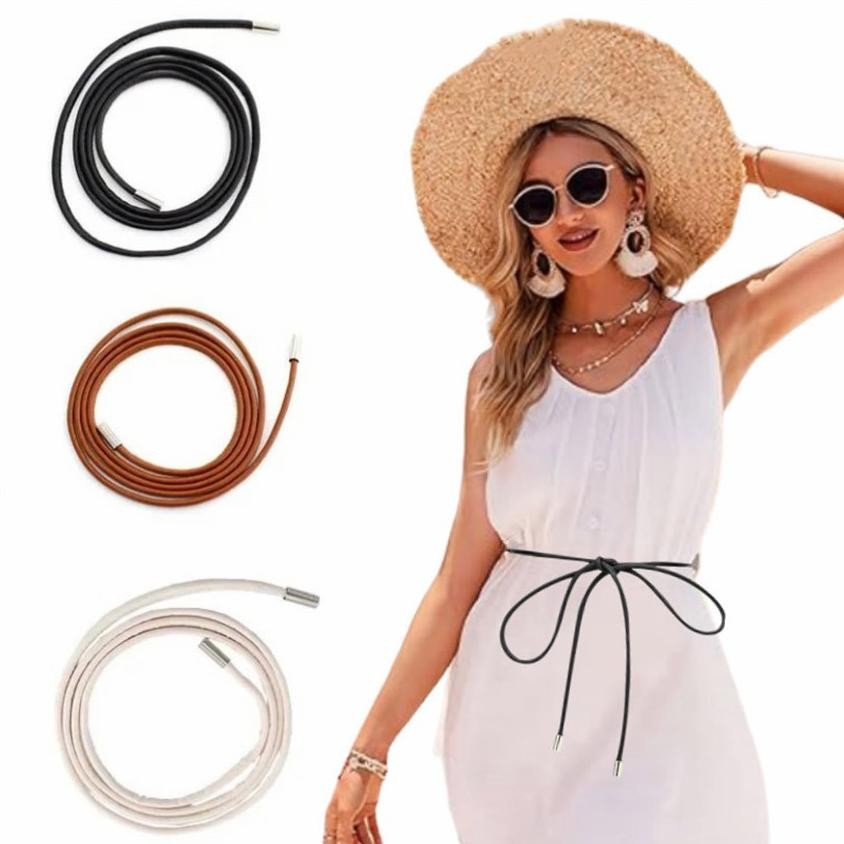 Premium Tali Ikat Pinggang Wanita Belt Tassel Kulit Pita Simple High Quality