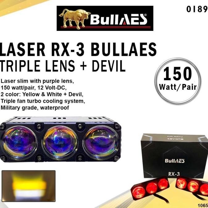 New Lampu Tembak Mini Projie AS3 PRO MATA Laser Led Foglamp Hi Low Beam