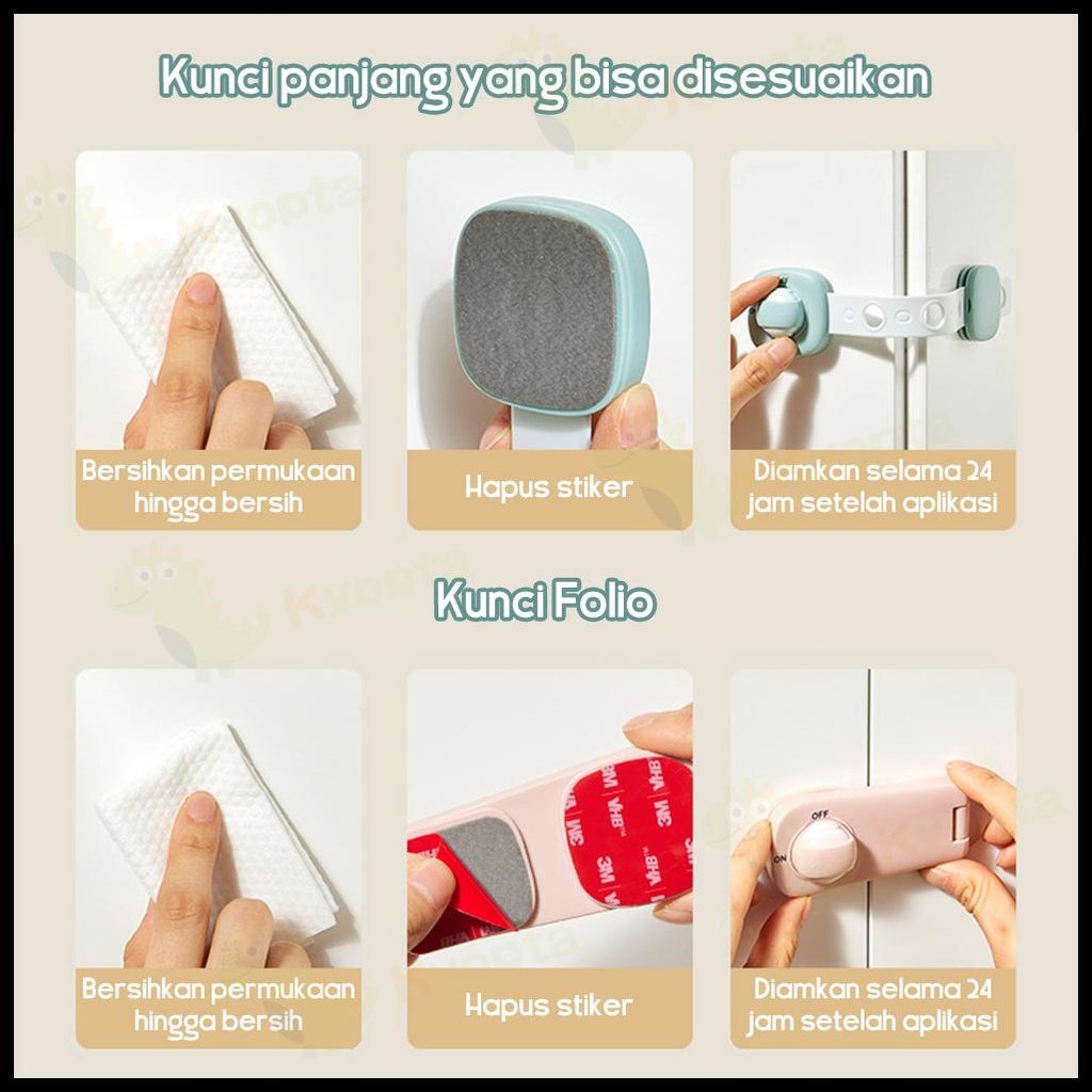 KYOPTA KUNCI KULKAS PENGAMAN ANAK KUNCI PINTU KULKAS KUNCI KULKAS