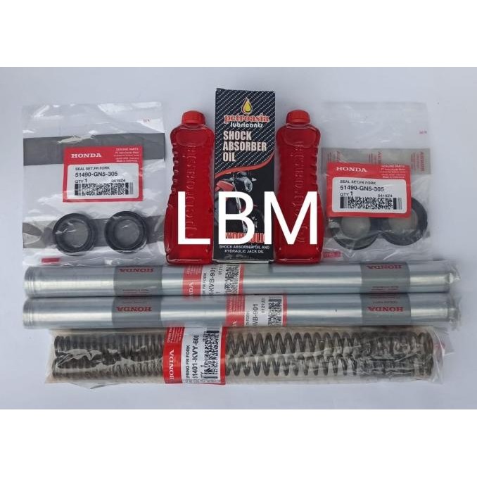New PAKET AS SHOCK PLUS SEAL OLI & PER SHOCK DEPAN BEAT VARIO 110 KARBU