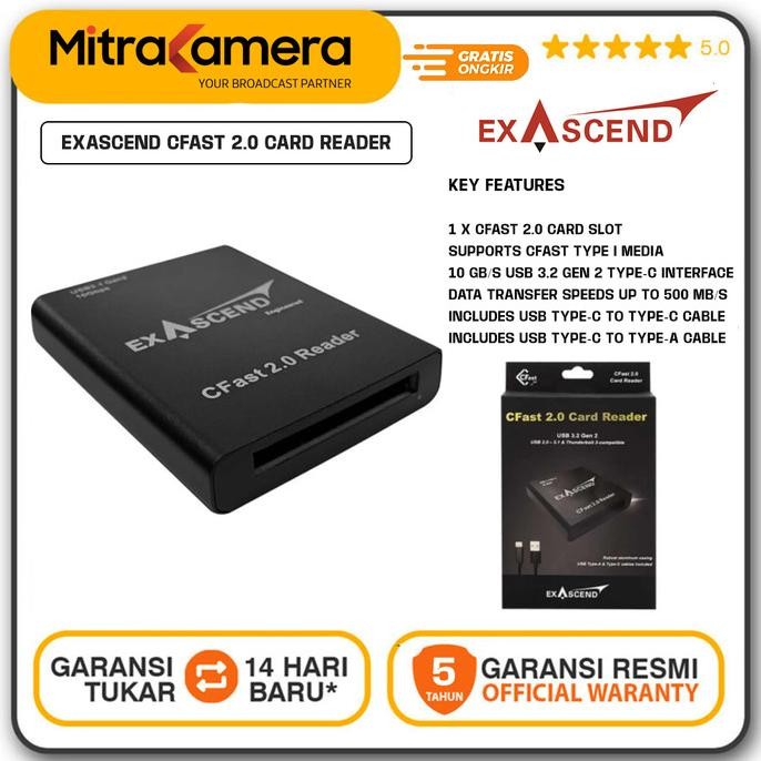 Exascend Cfast 2.0 Card Reader New Stok