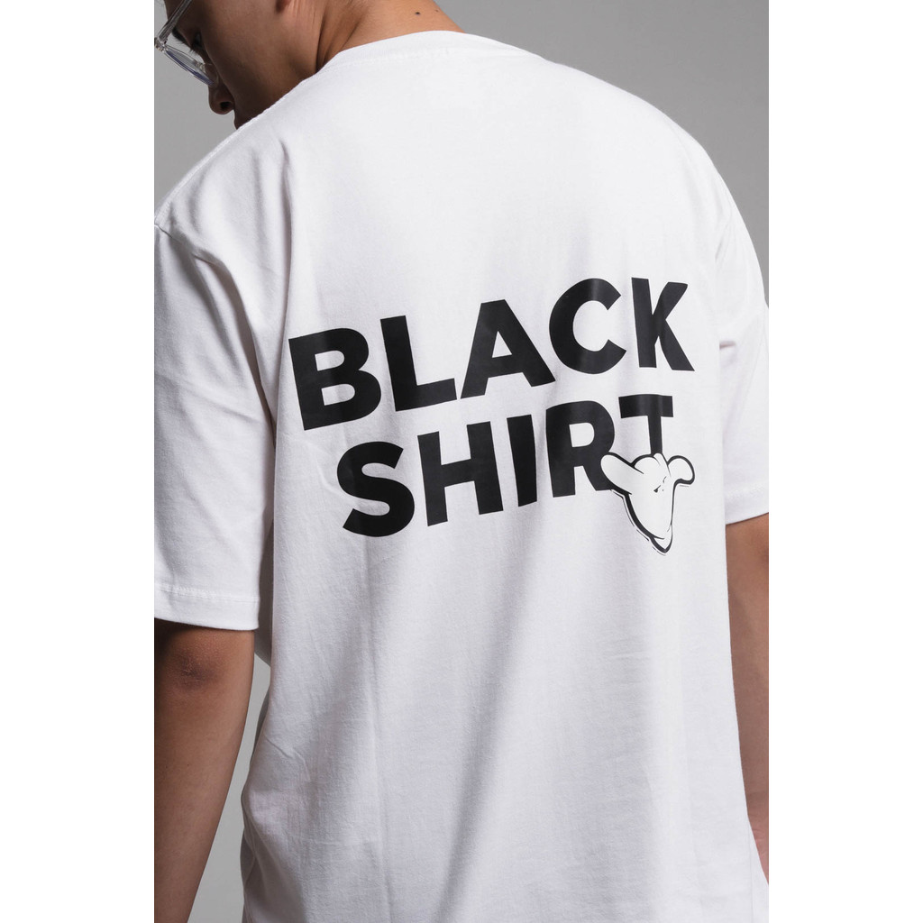 Oversize T Shirt - Black Shirt [White]