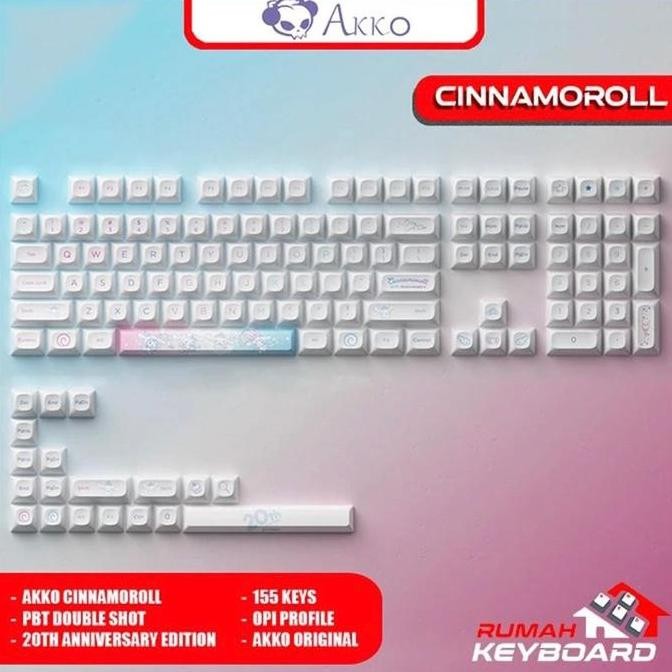 Keycap - Keycaps - Opi Profile - Akko Cinnamoroll 20Th Anniversary New Stok