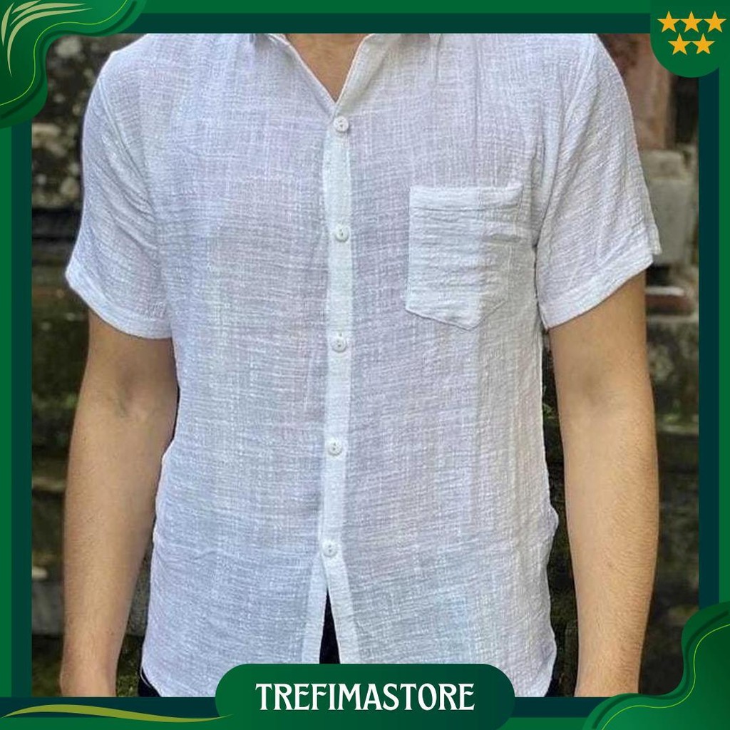 Baju Kemeja Serat Jagung || Kemeja Laki-Laki Promo Puncak