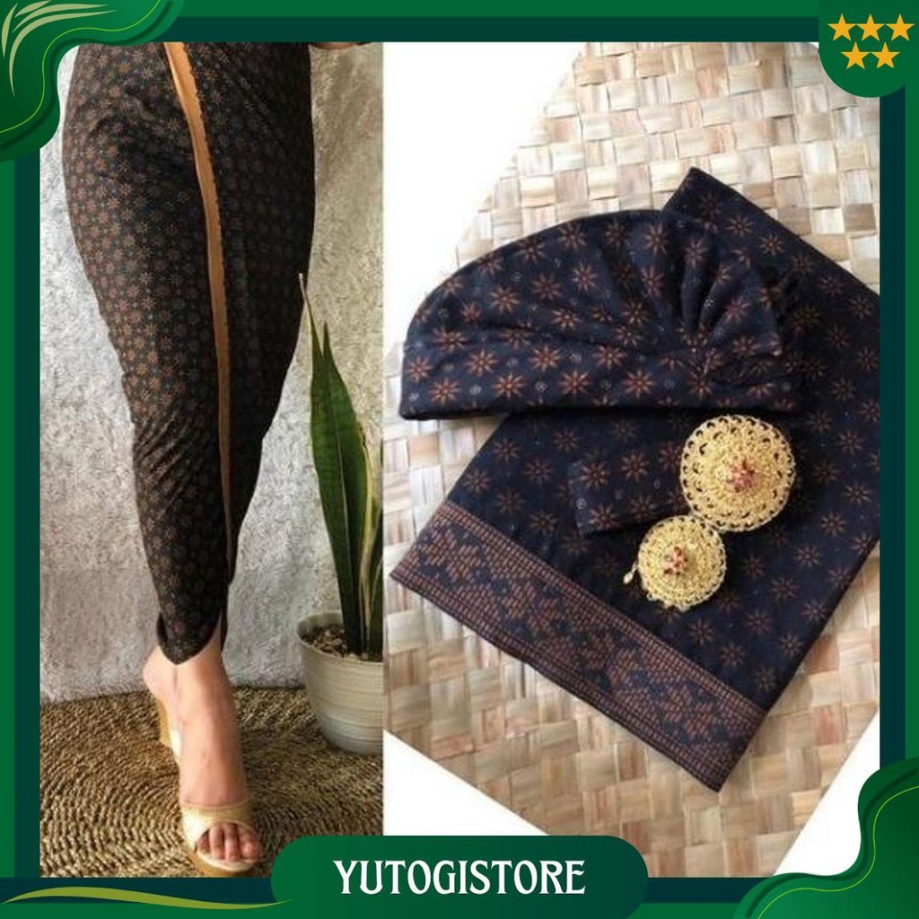 Set Couple Batik Klasik - Kamen, Saput & Udeng Setengah Jadi M02 Ori