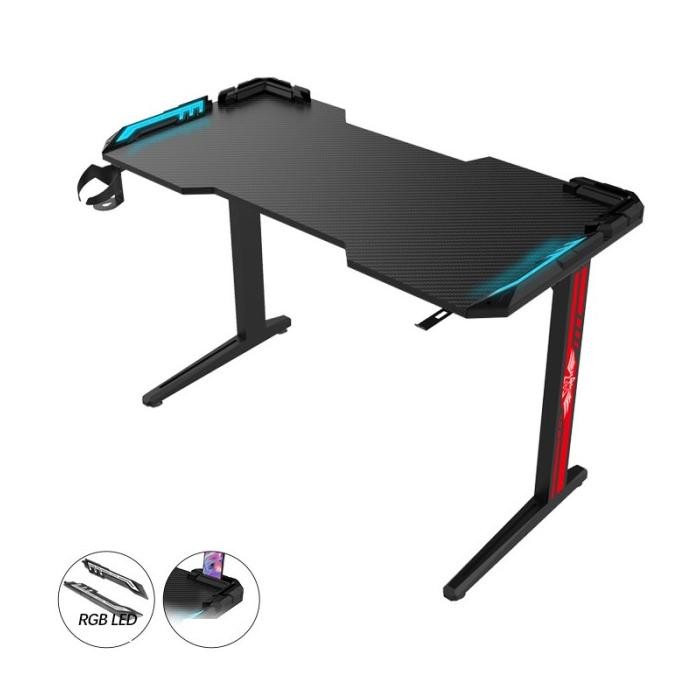 Meja Komputer Gaming Rgb Lampu Laptop Minimalis New Stok