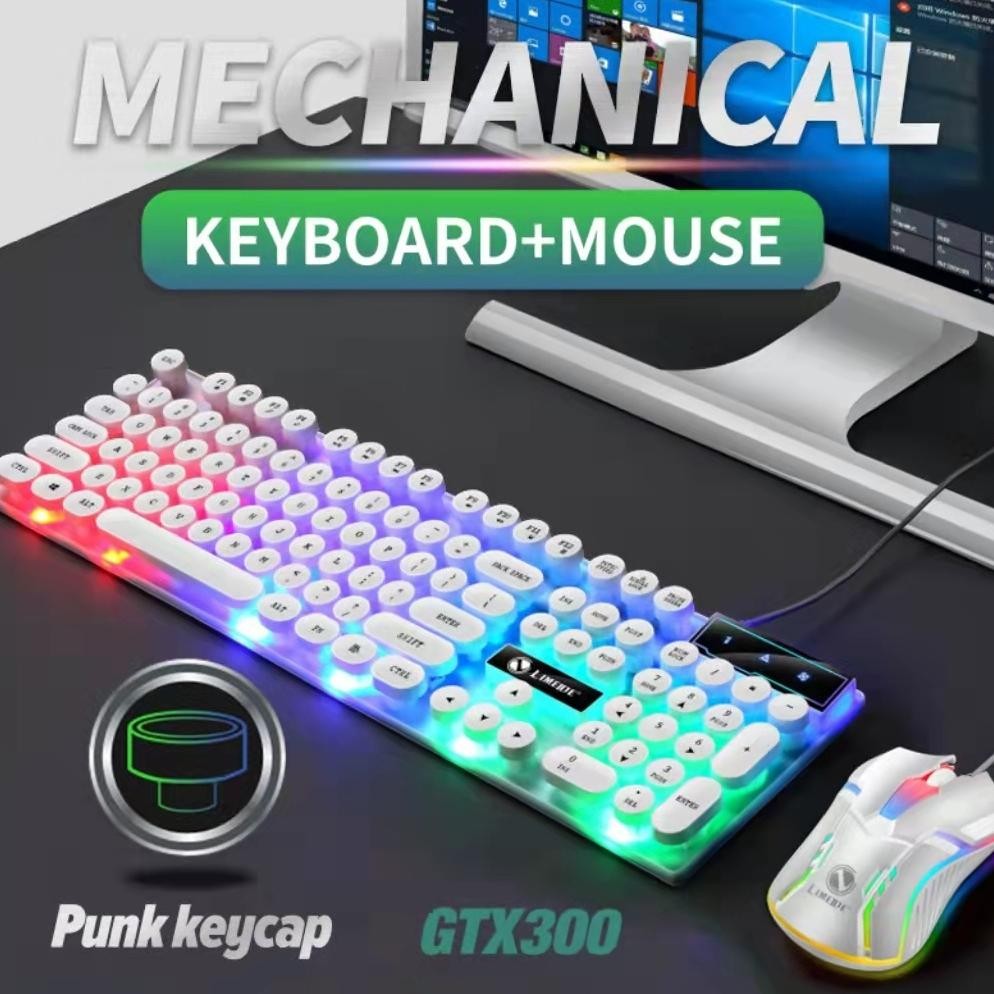 Keyboard Gaming and Mouse Mechanical RGB led/Set Mouse Dan Keycaps/Mouse Keyboard Gaming/Keyboard Ko