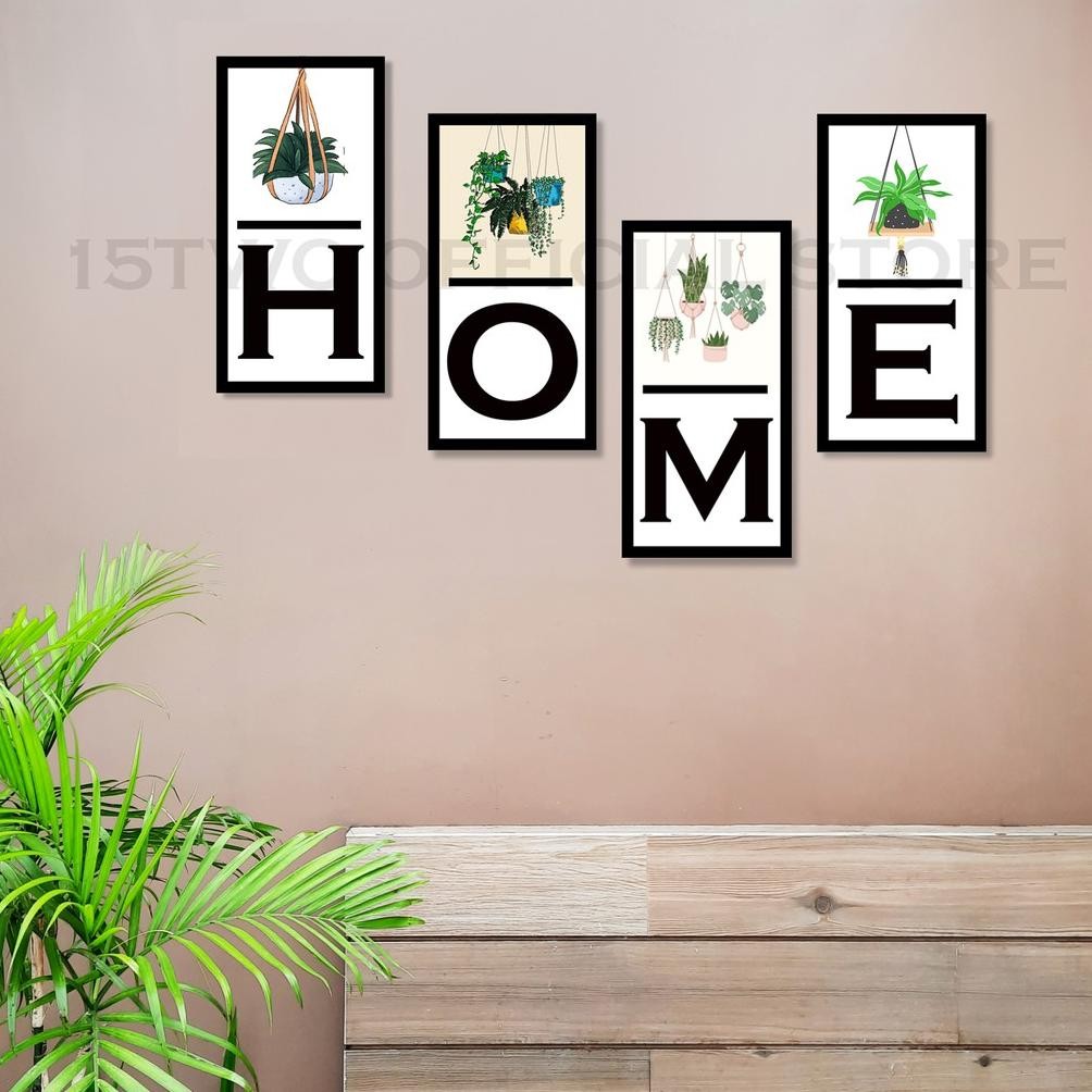 Hiasan Dinding Ruang Tamu 1 SET HOME 15x30 cm Dekorasi Dinding Kamar, Pajangan Dinding Ruangan Rumah