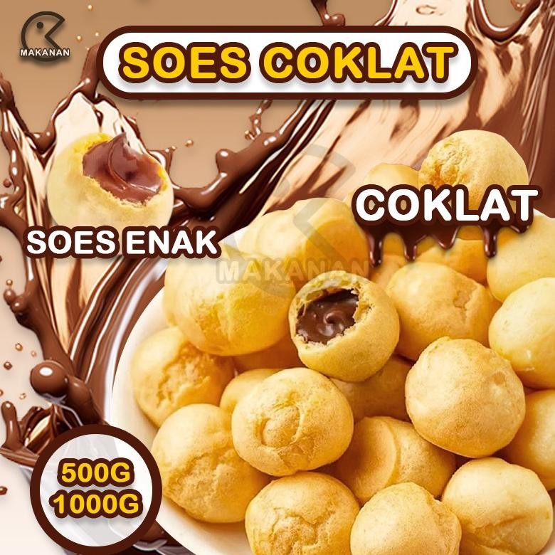 

TERLARIS Snack Soes Coklat 500g/1kg Parcel Lebaran Idul Fitri Camilan Makanan Kue Sus Kering LsiCoklat Soes Aneka Varian Rasa Soes Lsi CoklatStrawberry Kue Soes Kering Food ManisCamian Enak Snack Cemian /Simpan Pada Suhuruang Cemilan Chocolate Susu COD