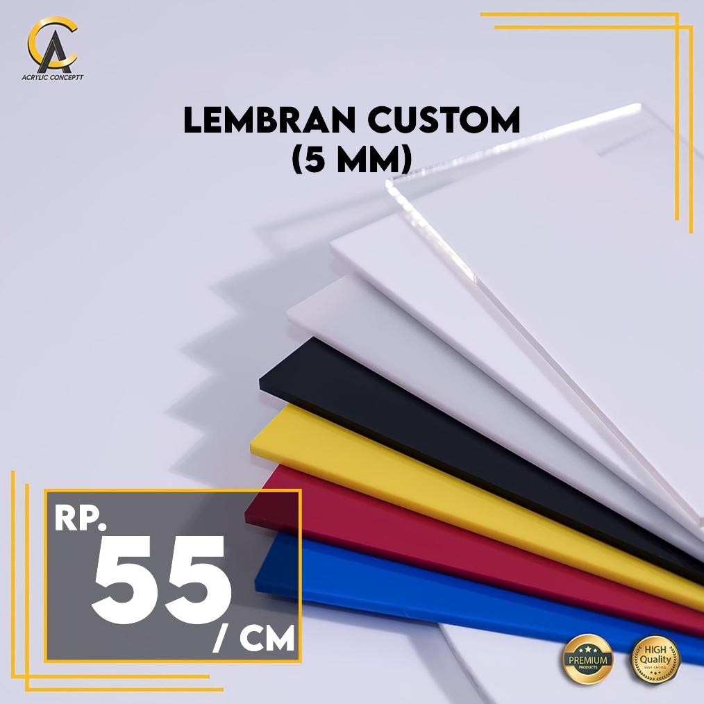 

redi Custom Potongan Akrilik 5mm Bentuk Persegi / Akrilik Lembaran 5mm