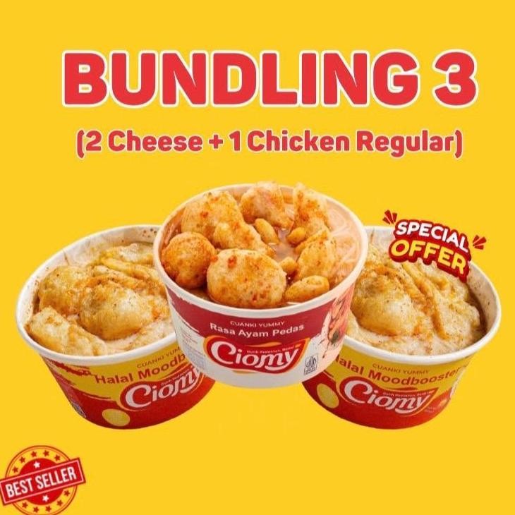 

TERMURAH CIOMY - Hemat Bundling 3 (2 Cheese + Spicy) Cup Regular Siap kirim