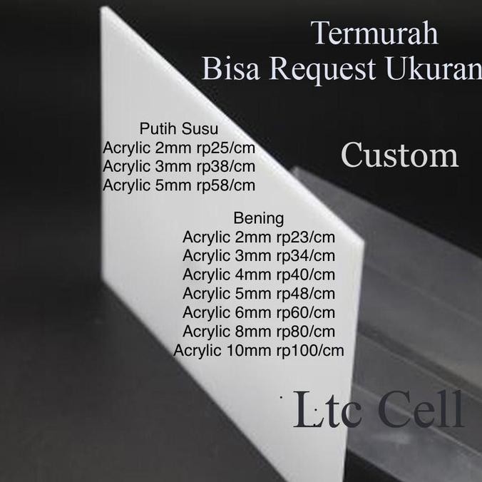 

redi Acrylic Susu 5mm 10x30cm Akrilik Putih Susu Laser Cutting