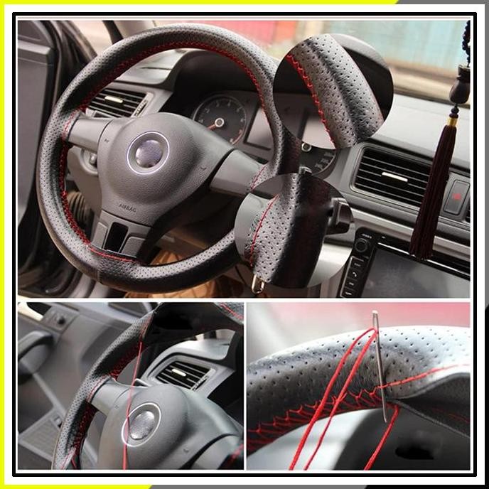[0437] Cover Setir Stir Mobil Jahit Sarung Setir Stir Mobil Kulit Jahit