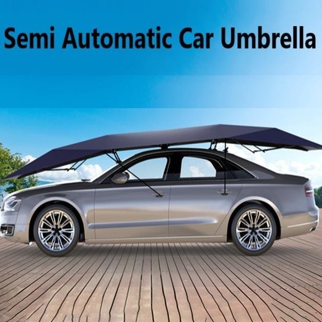 Car Umbrella UV Semi Automatic Tenda Cover Tenda Payung Anti Panas Atap Mobil