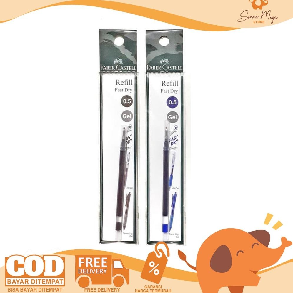 

df-8 Oy58 Faber Castell Refill Air Gel 0,5 mm Black dan Blue / Isi Ulang Pulpen Pena Air Gel Berkualitas Terlaris Premium