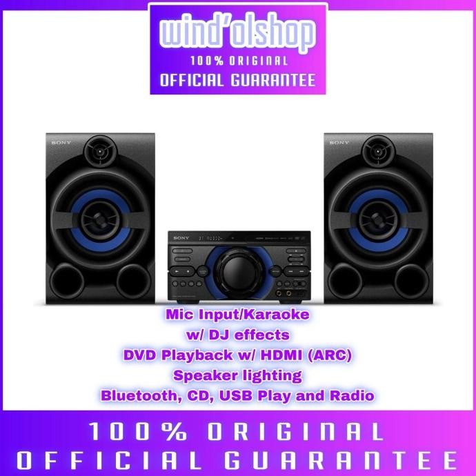 Terlaris Sony Mhc-M40D / M40 Hifi Audio Speaker Bluetooth Mhcm40D Karaoke