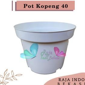 Terlaris Pot Bunga Kopeng 40Cm Putih Polos Tanaman Hias Murah Plastik 40 Bibit
