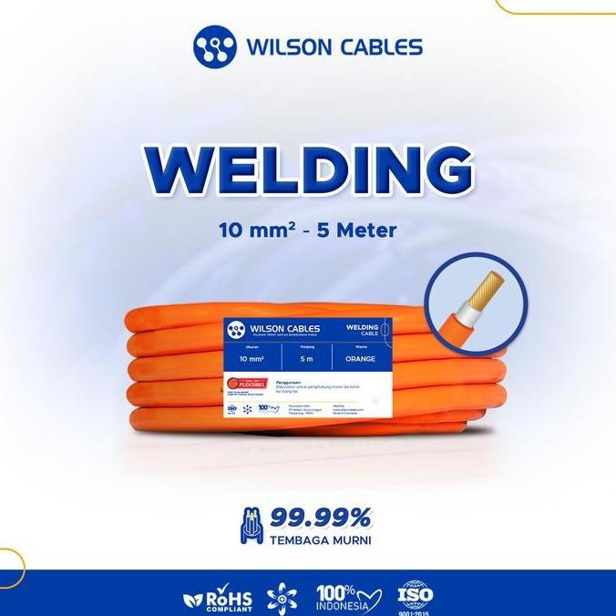 Wilson Cables - Kabel Las 10 mm 5 Meter - Kabel Welding