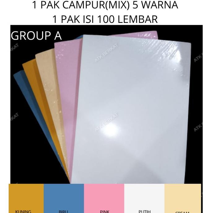 

tyS Kertas karton buffalo uk FOLIO cover jilid MIX warna