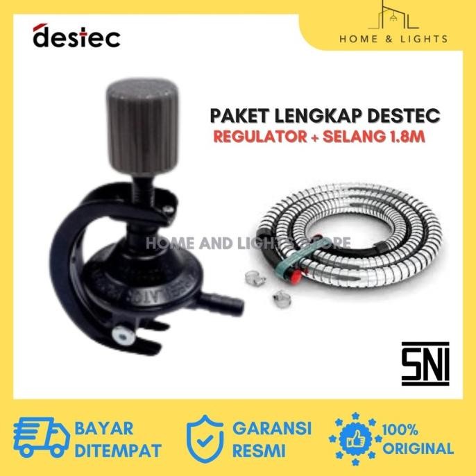 REGURATOR GAS DESTEC PAKET SELANG FLEXIBEL