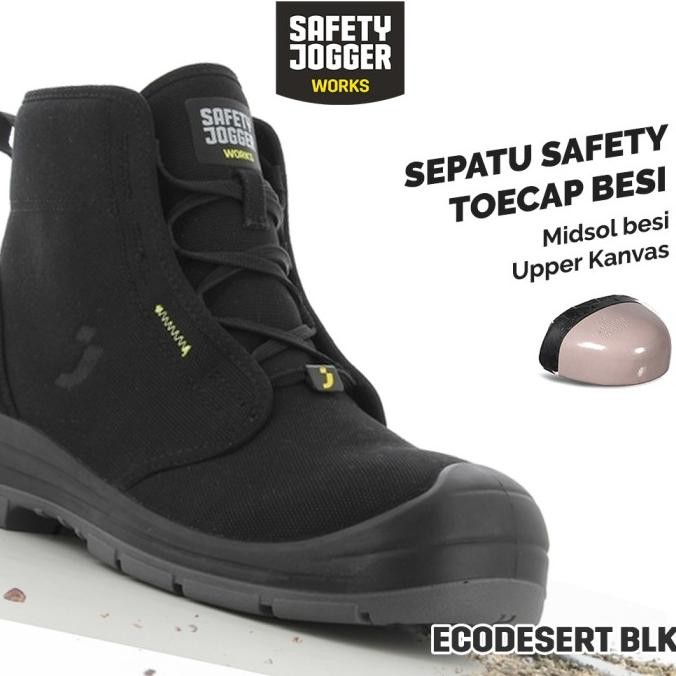 Safety Jogger Ecodesert S1P Mid Sepatu Safety Sporty Anti Paku