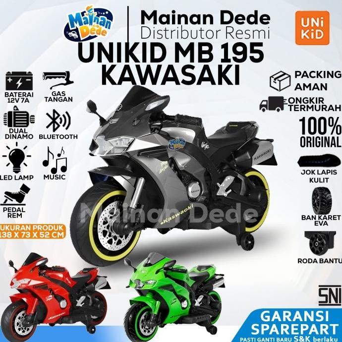 Murah Mainan Motor Aki Anak YUKITA 738 KAWASAKI Non COD