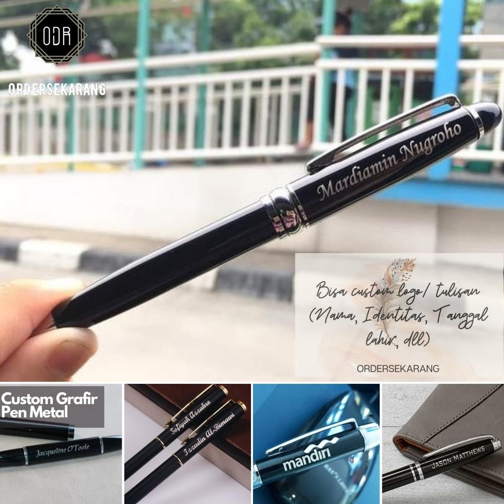 

er-87 Sale! Ballpoint pulpen pena presentasi 4 in 1 OWEN CUSTOM GRAFIR LASER LOGO NAMA SOUVENIR PERNIKAHAN Original Termurah