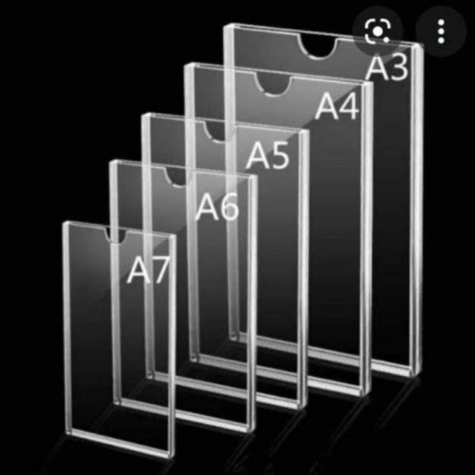 

new !!! Akrilik Frame/thicker/pocket/poster/brosur A5 bening 2mm TERMURAH!!! murah