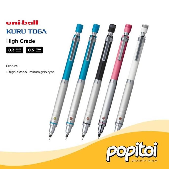 

UNI Kuru Toga High Grade Model Mechanical Pencil 0.3 0.5 mm Pensil Mekanik Kurutoga