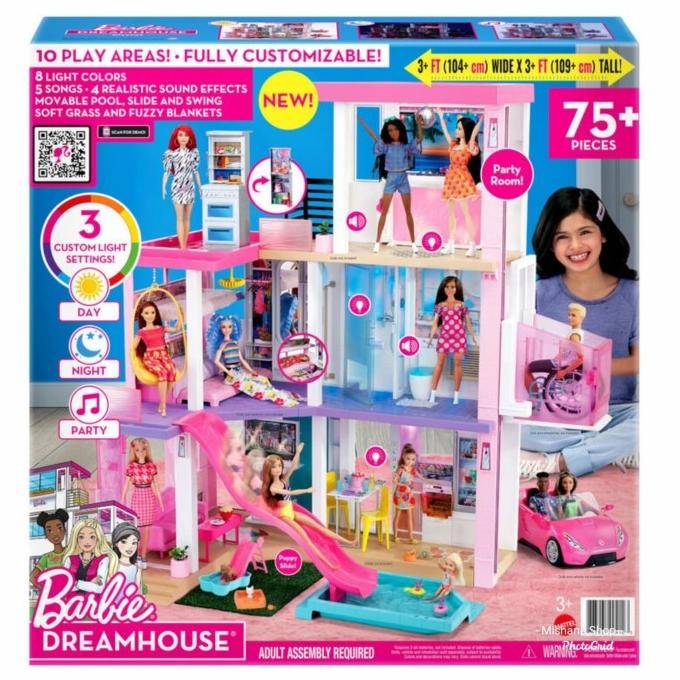 COD Rumah Boneka Barbie Fantastic Glam Dream House 3 Lantai Dreamhouse