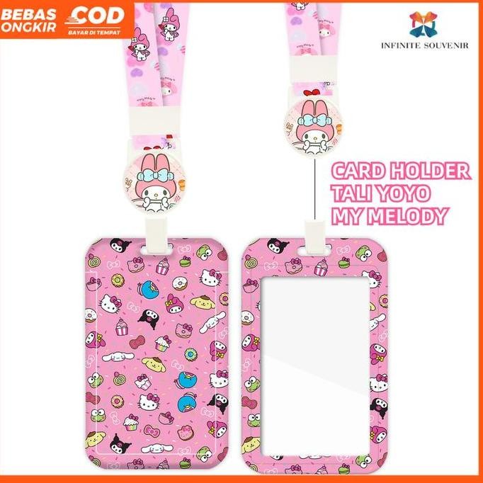

new !!! (N017) ID Card Holder Tali Yoyo MY MELODY / Nametag Yoyo Sanrio/ Card Holder Yoyo / Card Holder Tali Bisa Ditarik murah
