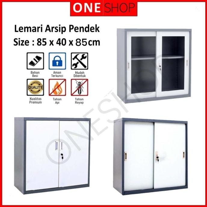 new  Lemari Arsip Kantor Pendek Setengah Tinggi Lemari Besi Kantor Pendek murah