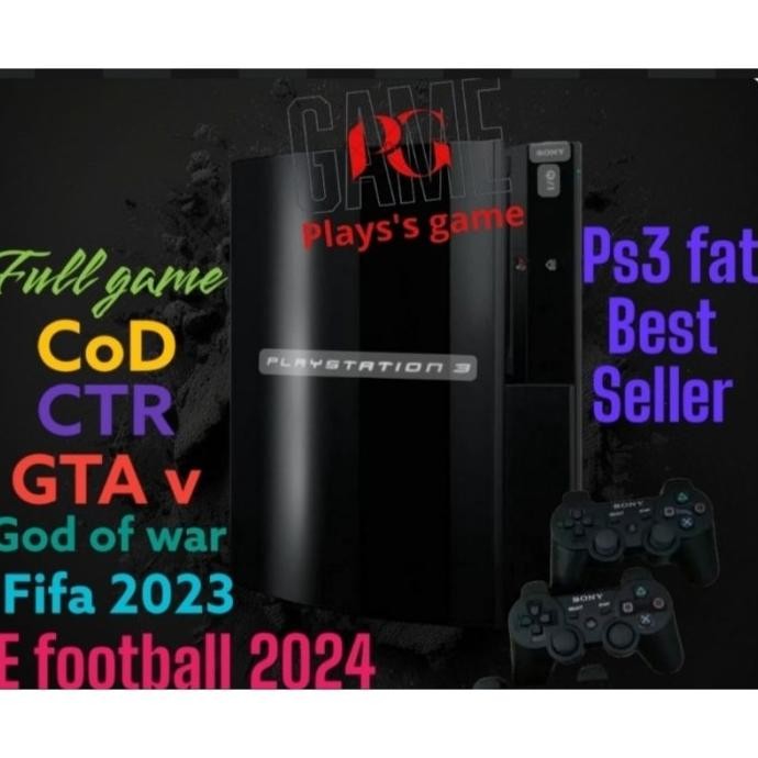 ps3 80+500 gb + Full game (62 game) Versi 4.88 + pes 2023 terbaru murah