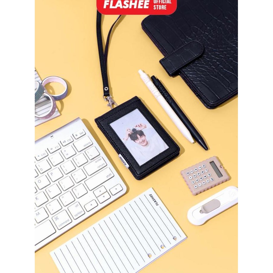 

new !!! Flashee Lanyard ID Card Holder Harper Lanyard Name Tag Kulit Dua Sisi Bolak Balik Mika Kancing Tali Termurah Berkualitas murah