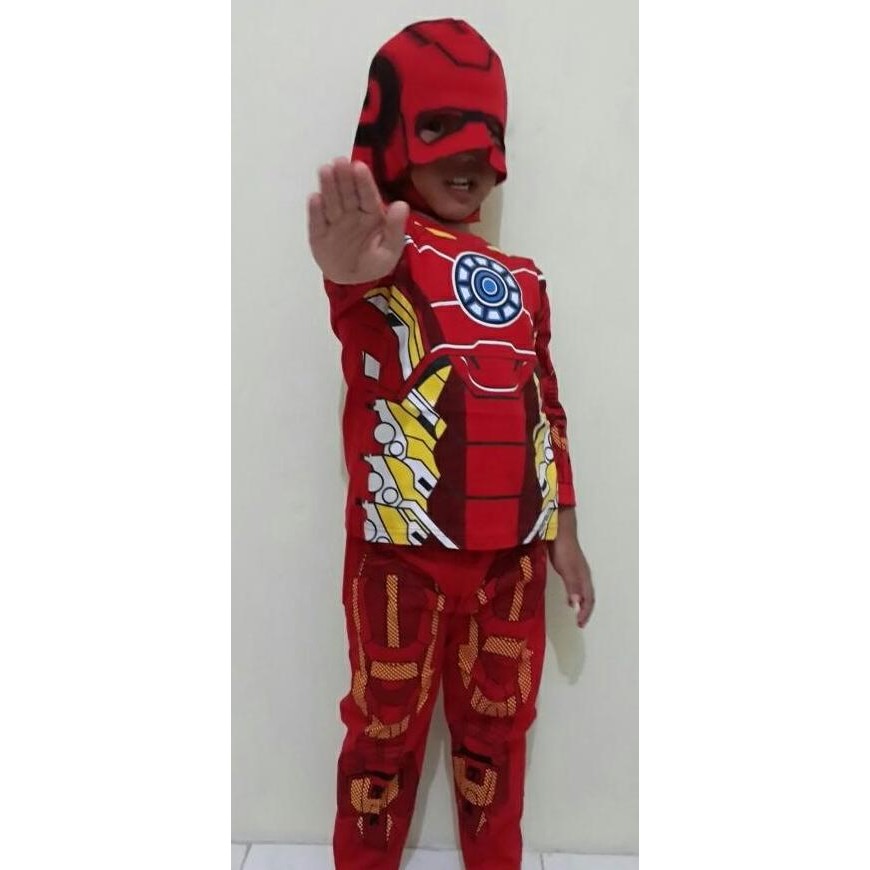 BAJU ANAK IRON MAN/BAJU ANAK KARAKTER IRON MAN/KOSTUM IRON MAN
