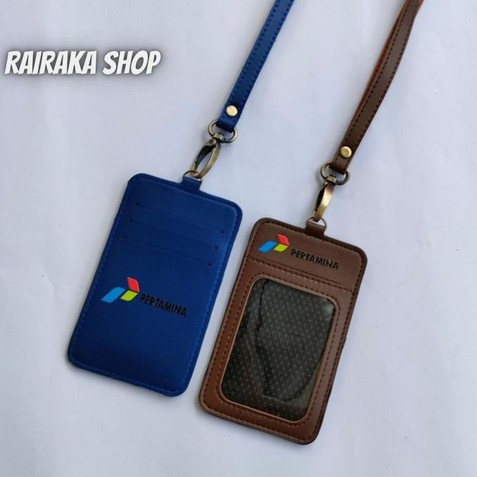 

new !!! Id Card Holder Kulit Name Tag Holder Kulit PERTAMINA murah