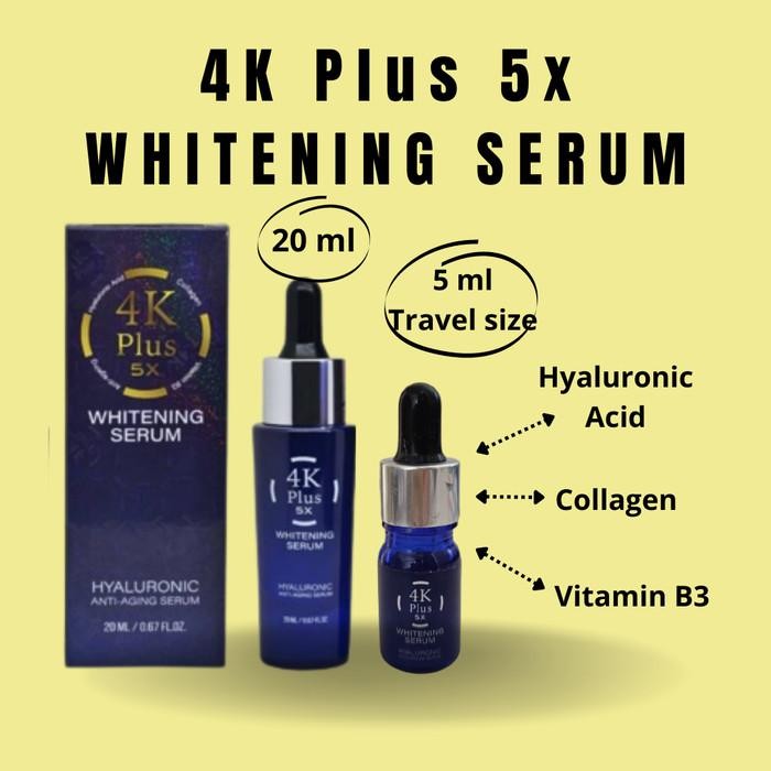 4K Plus 5X Whitening Serum Hyaluronic Anti Aging Serum